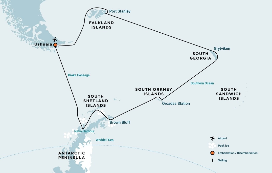 Abenteuer am Ende der Welt: Falklandinseln, Südgeorgien und Antarktis | MS PLANCIUS - Leguan Reisen