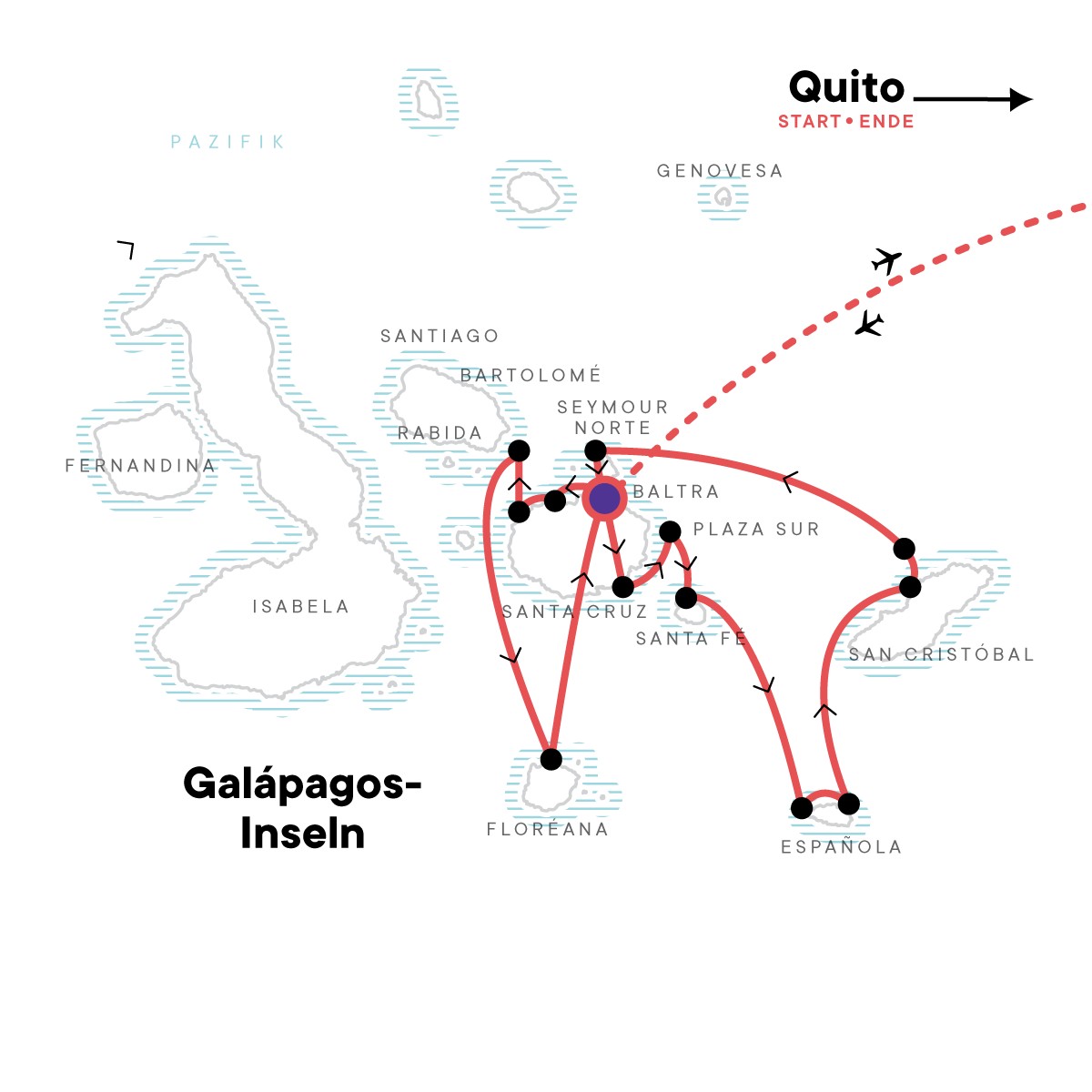 Galapagos: Zentrale, südliche und östliche Inseln | 10 Tage YOLITA - Leguan Reisen