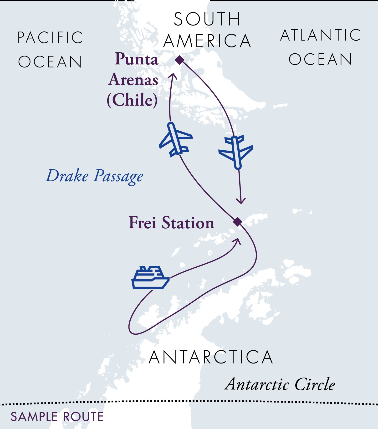 Antarktisreise mit Flug über die Drake Passage und der MAGELLAN EXPLORER - Leguan Reisen