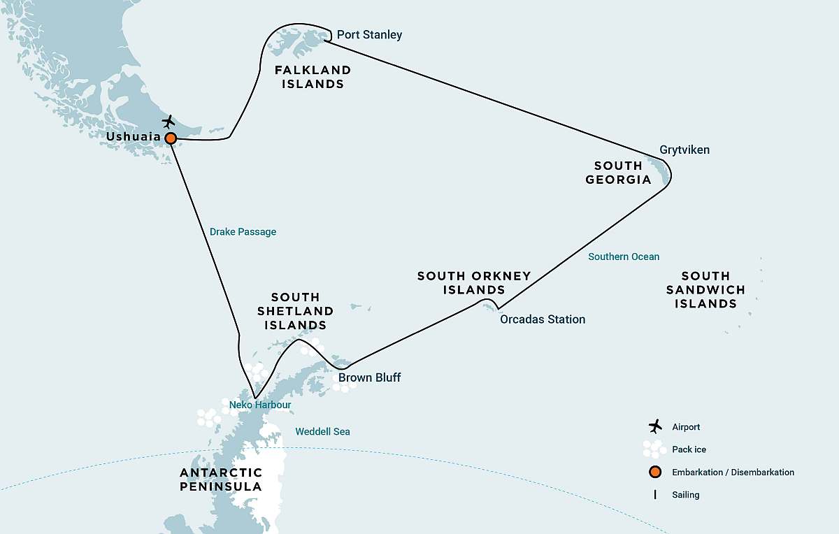 Auf Shackletons Spuren - Falkland, Südgeorgien & Antarktis | MS HONDIUS - Leguan Reisen